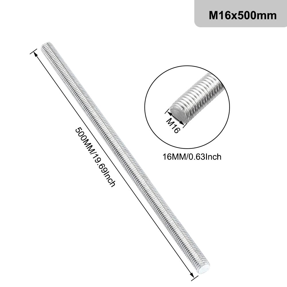 1шт резьбовой стержень 304 нержавеющая сталь винт M2 M2.5 M3 M4 M5 M6 M8 M10 M12 M16 M18 M20