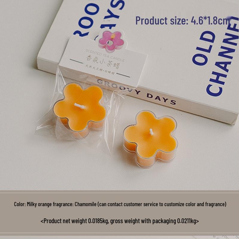 Handmade Scented Flower Tea Light Candles - 4-Hour Ambiance, Decorative Gift & Creative Party Favor