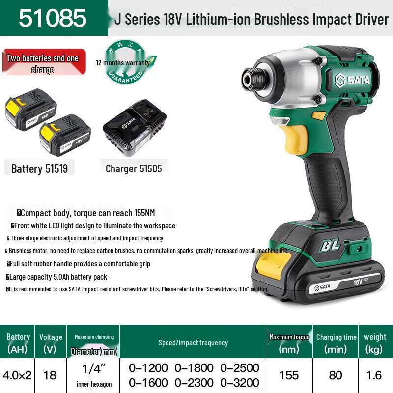 SATA 12V & 18V Cordless Lithium-Ion Drill and Driver Kits CN plug (adapter included)