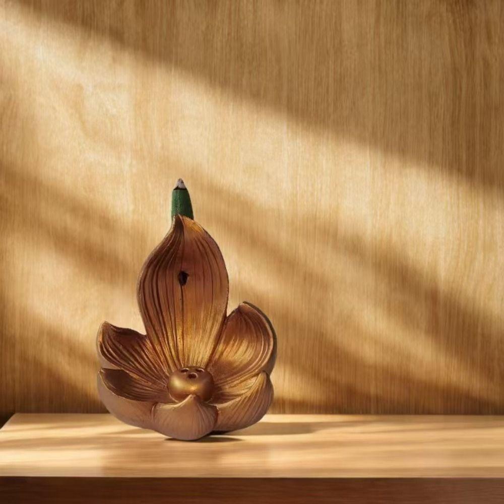 Портативный держатель диффузора из смолы Lasting Lotus Incens Ornament Home Decoration