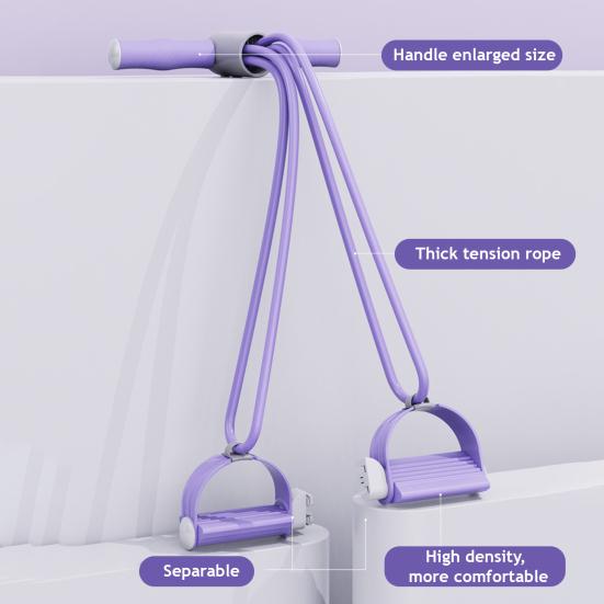 Разделяемый педальный эспандер для лодыжки с ручкой, эластичная йога-веревка для подтягиваний, мужской и женский педальный тренажер для растяжки, оборудование для тренировок