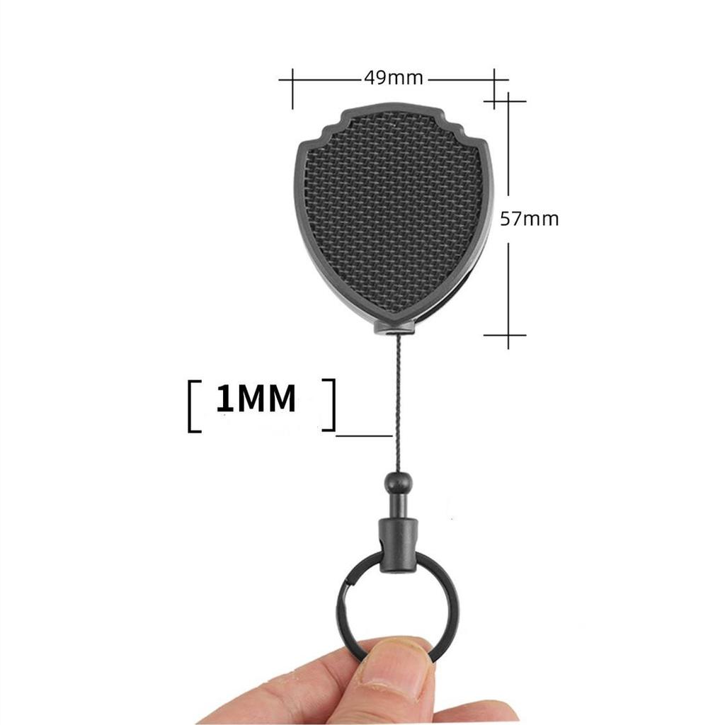 Выдвижной брелок для ключей Выдвижной держатель для бейджа Зажим для катушки Держатель для идентификационного бейджа с зажимом для ремня Держатель для карт с защитой от потери ключей