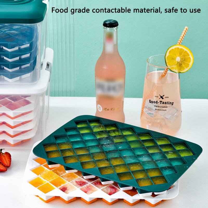 Бытовая форма для кубиков льда, пресс для изготовления льда, легкосъемный лоток для кубиков льда, контейнер для морозильной камеры с хранилищем