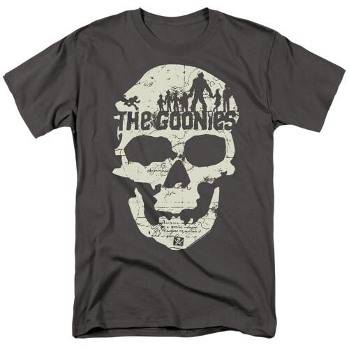 The Goonies Skull Map Adult T-Shirt Charcoal Unisex T-Shirt