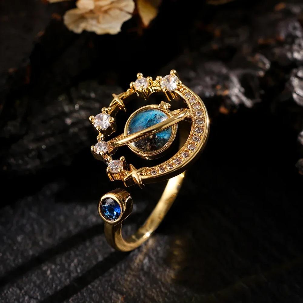 Ожерелье «Звездная планета» Нишевый дизайн Цепочка Титановая сталь Роскошное и блестящее Элегантный кулон в китайском стиле