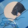 1Pcs Comic Print Quick Drying Swimming Hat Style Mediterranean Cloth Swim Cap For Kids Bald Heads & Women Pool Use