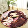 1pc nezouko  Print Round Carpet Chair Round Carpet Suitable for Bedroom Living Room Home Decorative Carpet