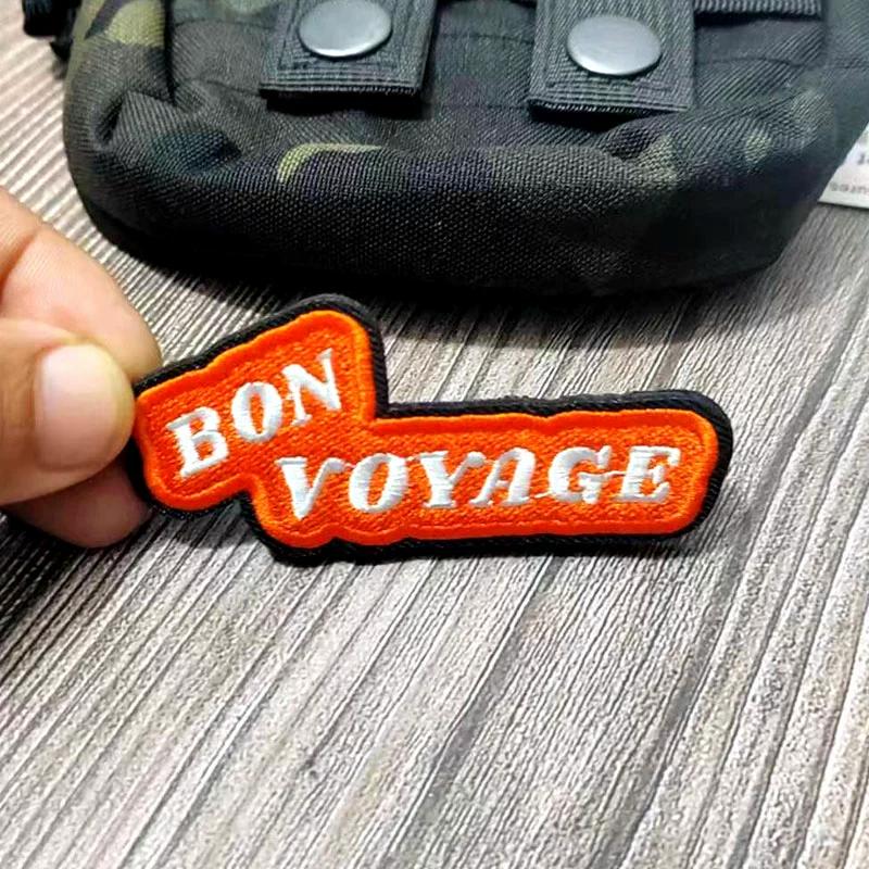 Mountaineering Hiking Sunset Airplane Badge Embroidery Velcro Cloth Sticker Outdoor Backpack Decoration Embroidery Sticker