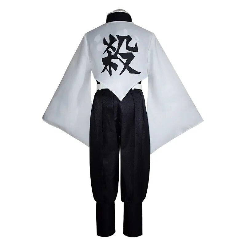 Аниме Demon Slayer Косплей Костюм Shinazugawa Sanemi Wind Hashira наряд наклейки на парик Kimetsu No Yaiba Swordsmith Village Arc