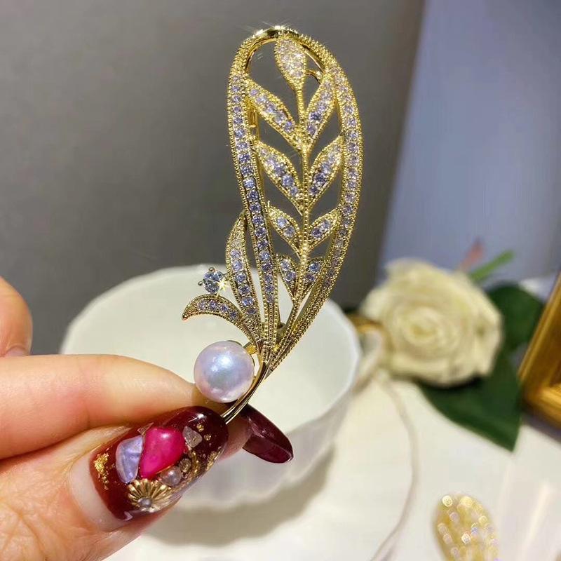 High-End Brooches, Women'S Sense Of Luxury, Niche, High-End Pins, Elegant Temperament, Fixed Clothes, Suits, Pearl Jewelry