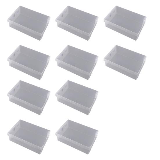 10 шт. высококачественный портативный прочный органайзер для обуви, штабелируемый ящик для гостиной