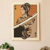 Королева катан мечи Таро плакат с игральными картами японский самурай сюрреализм холст живопись настенные художественные фотографии домашний декор