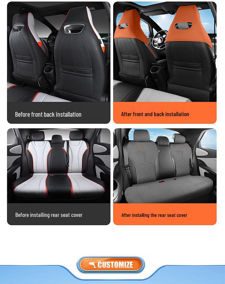 BYD Dolphin All-Season Suede Car Seat Cushion - Half-Wrap Waist Support Fashion Interior Pad