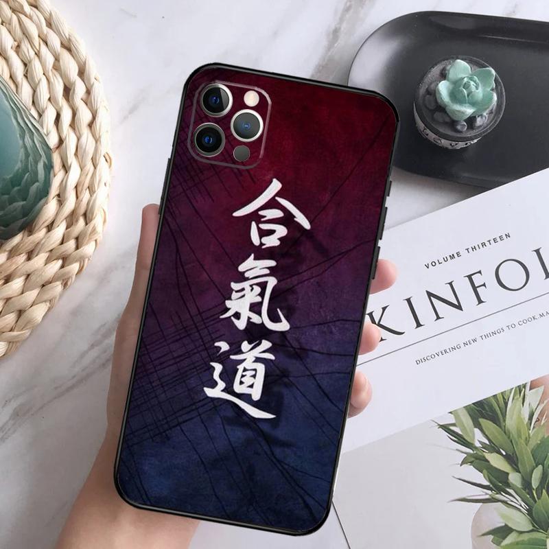 Япония Боевое Айкидо Чехол для телефона Для iPhone 16 Pro 11 12 13 14 15 Pro Max Mini XS X XR 7 8 16 Plus Чехол Coque