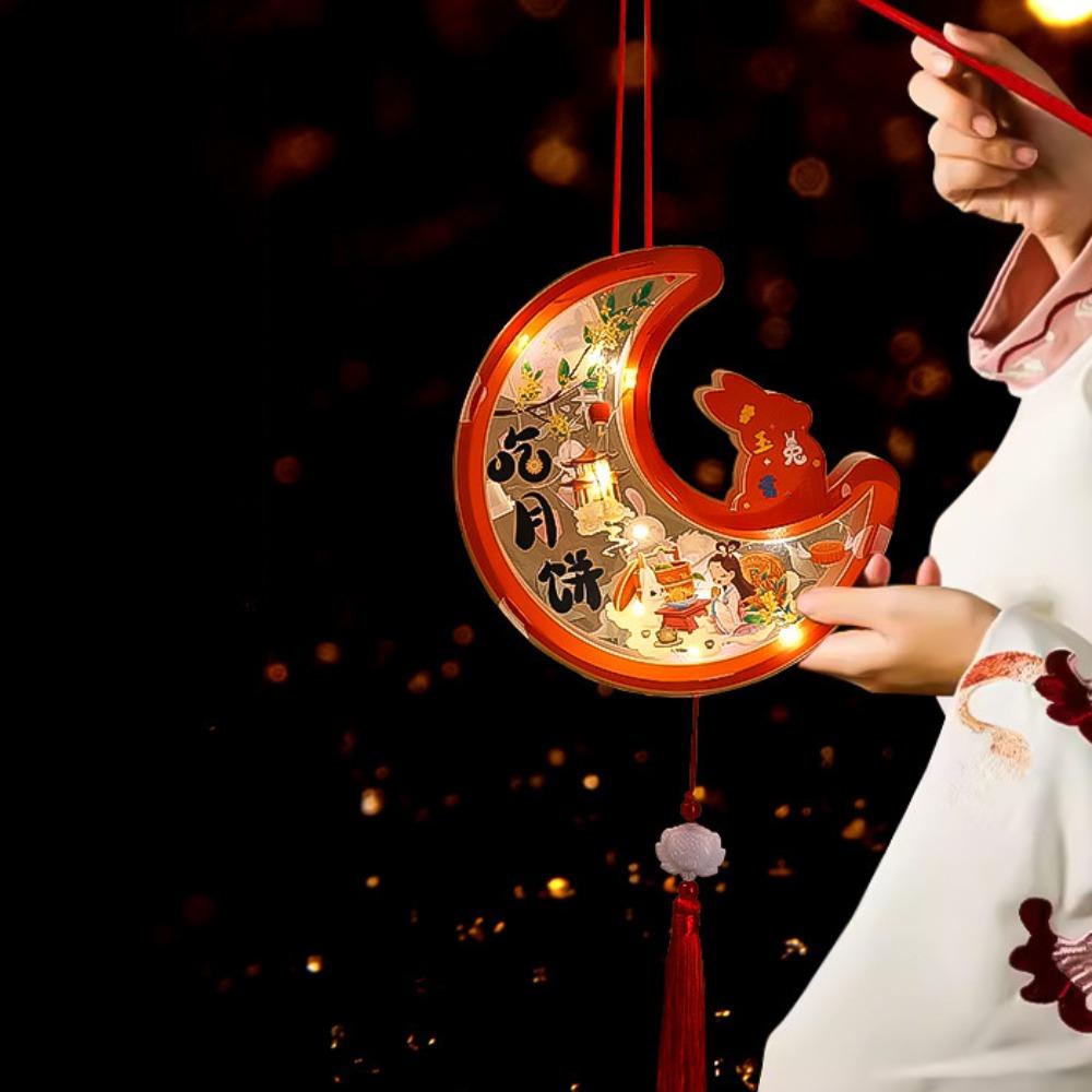 Luminous Transparent Rabbit Lantern Cartoon Lantern DIY Material Package  Mid-Autumn Festival