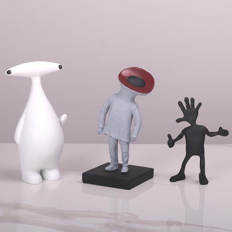 Nordic Decorations Modern Model Room TV Cabinet Soft Decorations Children's Cartoon ET Alien Characters Creative Decorations