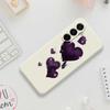 For Samsung Galaxy A17 5G Case Purple Love Pattern Printing Straight Edge TPU Phone Back Cover