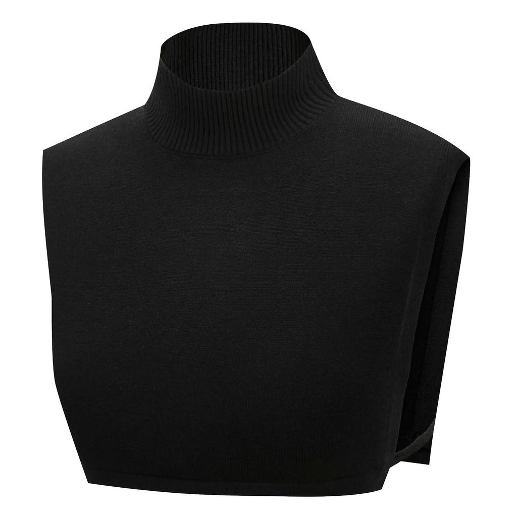 Solid Color Decorative Collars High Collar Scarf Fake Collar Knitted Sweater Women's Detachable High Elasticity Regular Fashion