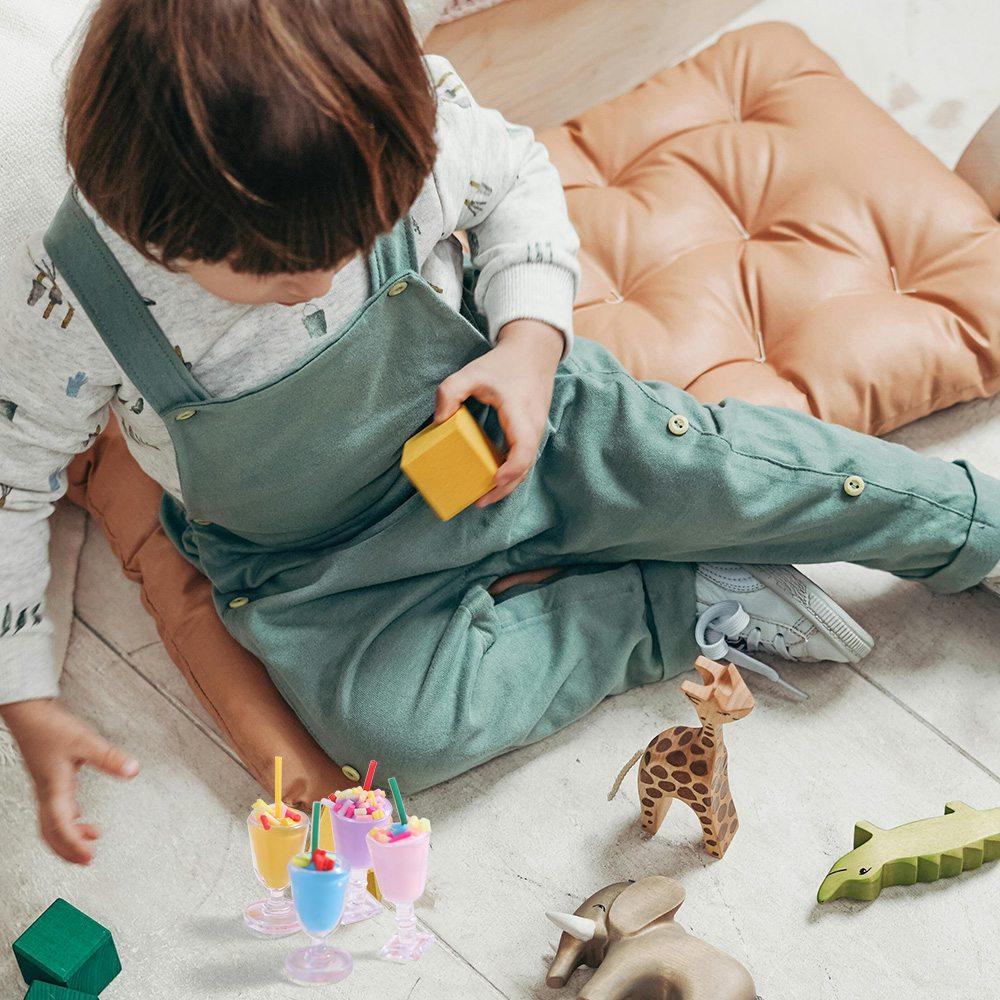 8Pcs/set Mini Ice Cream Figurines Cute Ice Cream Miniature Food Toys Model Photo Props