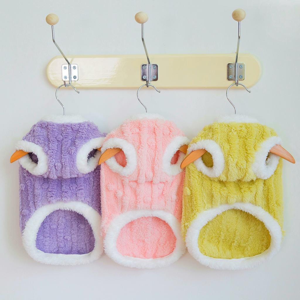 Pet Cat Small Puppy Teddy Bear Dog Clothes Thermal Vest Fleece Spring Autumn and Winter Clothes