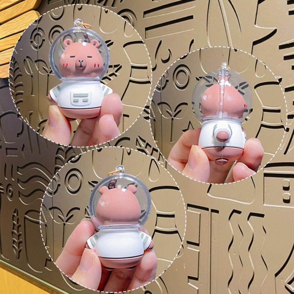 Брелок с изображением астронавта Капибалы, силикагель, брелок с капибарой, сумка с животными, подвесная сумка для мальчиков
