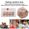 1/4Pcs Date Night Dice Couple Food Decision Wooden Dice Games with 12 Food Options Pizza Burger Chinese