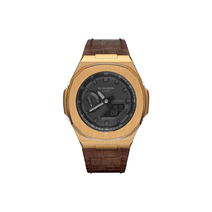 Casio Коллекция Custom Collection Часы Duke Honor с кварцевым механизмом Унисекс Черный циферблат GA-2100-1A1(Watch8--)