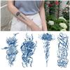 Vegetarian Flower Snake Other Side Flower Body English Gradual Change Herbal Juice Semi-Permanent Water Transfer Simulation Tattoo Tattoo Sticker