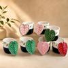 Microwave Safe Ceramic Coffee Cup Handmade Espresso Cup Hot Plant Leaf Latte Mug  Coffee Bar