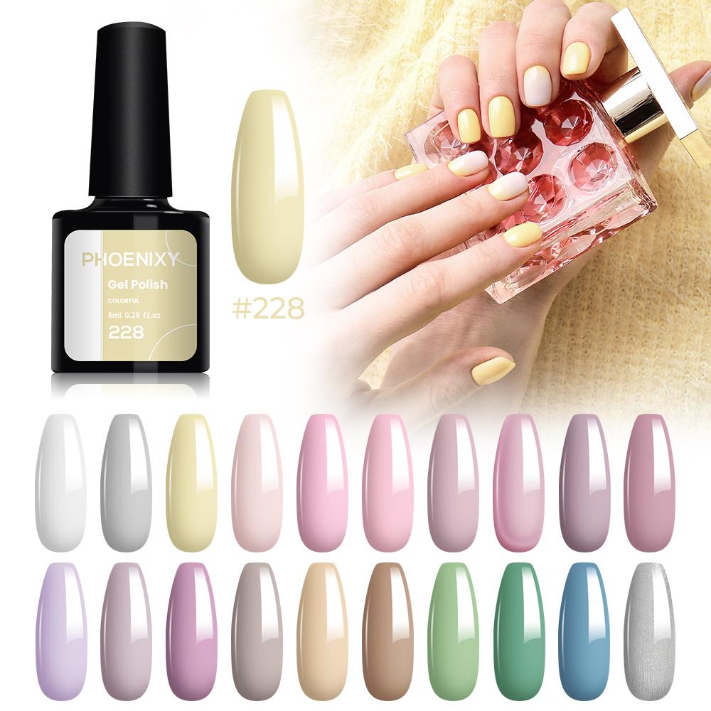 PHOENIXY, 20 шт., 8 мл/бутылка, набор гель-лаков для ногтей, замачиваемый УФ-гель, УФ-светодиодный лак для ногтей, маникюрный набор гелей для ногтей