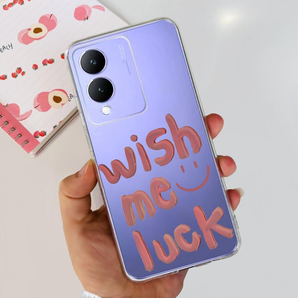 For Vivo Y17s Case 2023 Elegant Pattern Soft Silicone TPU Phone Back Cover For Vivo Y17s 4G VivoY17s Y 17S Bumper