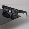 Дизайнерские квадратные солнцезащитные очки Женские Мужские Винтажные Черные Солнцезащитные очки Модные Очки для Личности Прямоугольные Зеркальные Бренд
