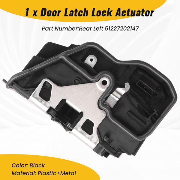 Part 51227202147: Compatible Left Door Lock Actuator for BMW E60, E65, E70, E90, and E92 models.