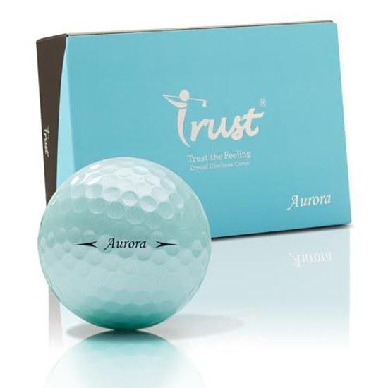 TRUST Golf Balls Aurora Rosa Unique noticeable flies straight stops Crystal urethane cover 3-piece reactive core (tour type) 1 dozen (12 pieces) 4 (48