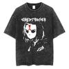 Стирка Винтаж Рэпер Ghostemane Графический Принт Футболка Мужская Женская Хип-Хоп Рэп Рок Трэп Металл Готика Оверсайз Футболка Уличная Одежда