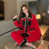 Pajamas For Women  Winter New Style Thickened Warm   Cardigan Household Suit Style Casual Sleepwear