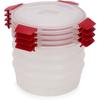 Boîtes De Stockage - JOSEPH JOSEPH - Nest Lock - Lot De 4 - 1L - Rondes - Rouges