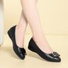 Middle-Aged And Elderly Mothers' Shoes Comfortable Spring And Summer New Single Shoes Flat Sole Mothers' Soft Sole Black Shoes