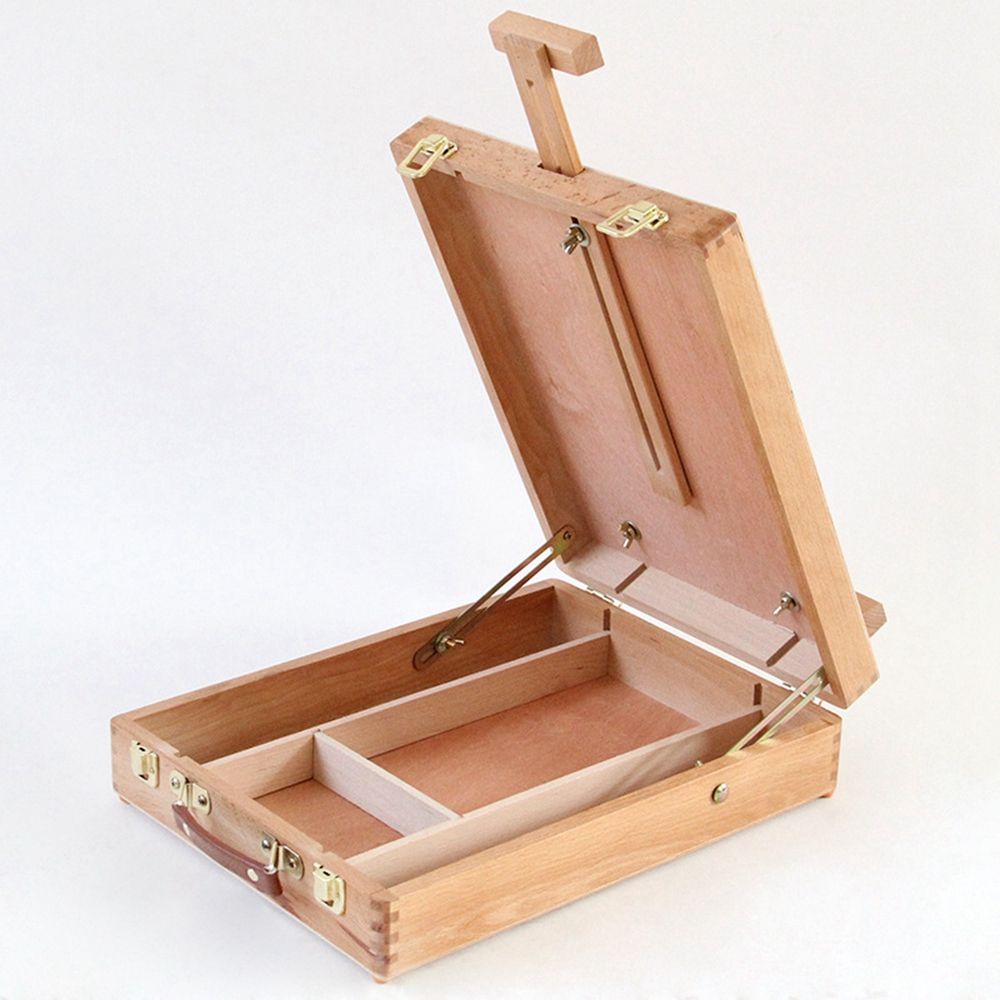 Wooden Beech Drawing Supplies Art Table Easel Sketch Box Painting Supplies Oil Paint