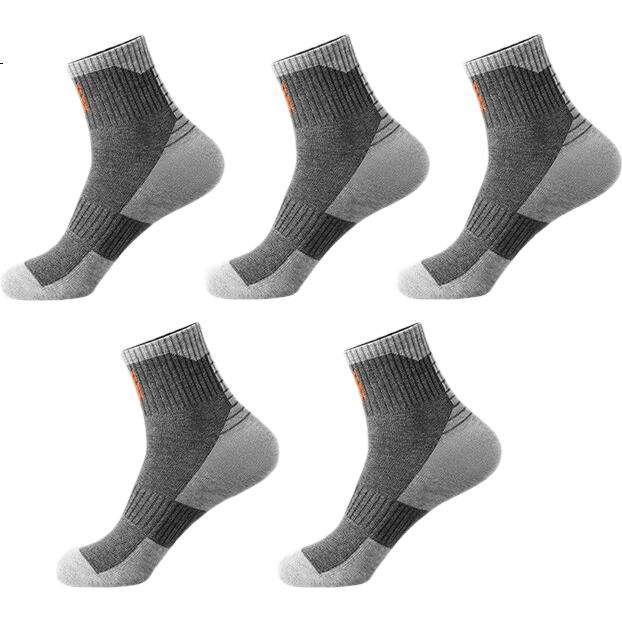 Dreamjiao Men's Autumn and Winter 100% Cotton Sports Mid-tube Socks 7A Antibacterial and Odor-resistant Thick Breathable Wear-resistant Cotton Socks