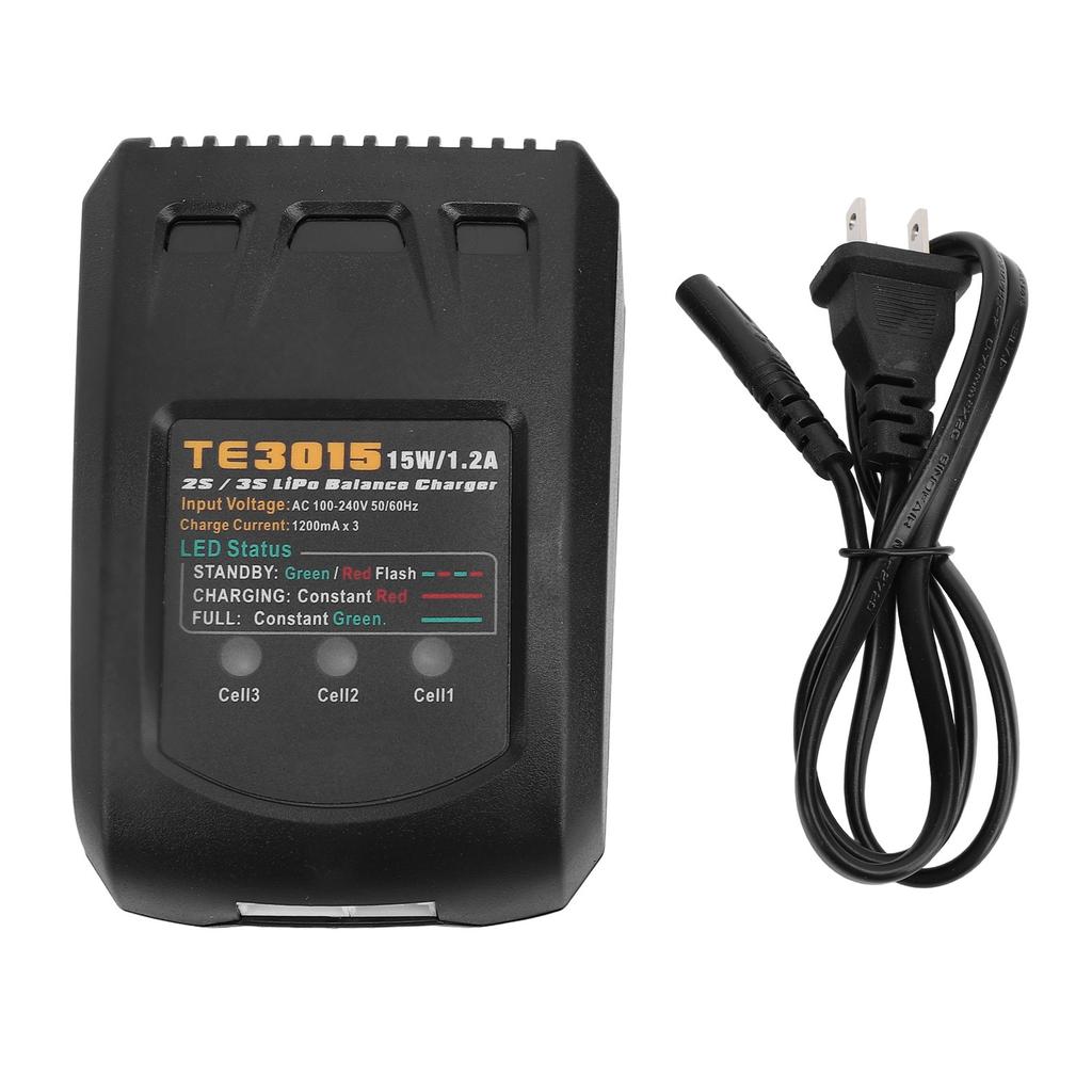 Зарядное устройство для балансировки аккумулятора 2S 3S LiFe Lithium Polymer 1‑8S NiMH 15 Вт высокой мощности RC Car Airplane Boat