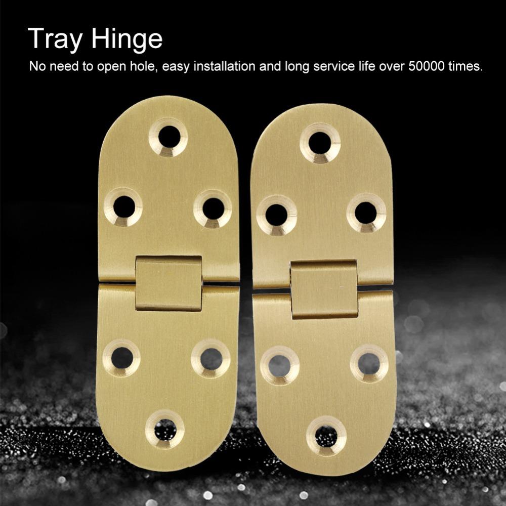 2pcs Round Edge Drop Leaf Hinge 80x30mm Flap Hinge Solid Hinge Folding Table