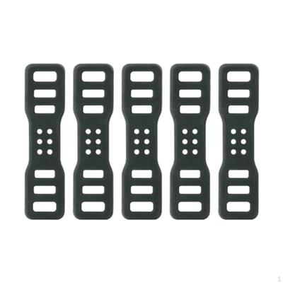5 или 10 противоскользящих силиконовых ремешков для велосипедного фонаря, черные велосипедные аксессуары, резиновое крепление