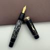MAJOHN P139 Большая поршневая перьевая ручка №6/8 EF/F/M перо Жестко-резиновое перодержатель Полностью медная поршневая ручка для письма Ограниченная серия Черный камень!