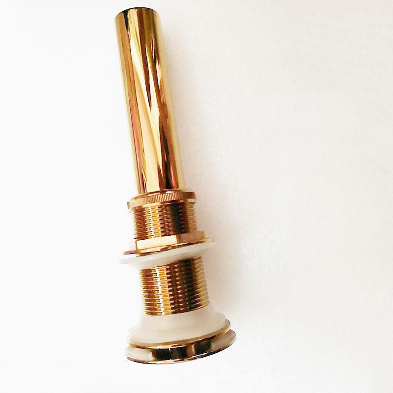 Rose Gold Brass Basin Push Down Pop up Waste Drain