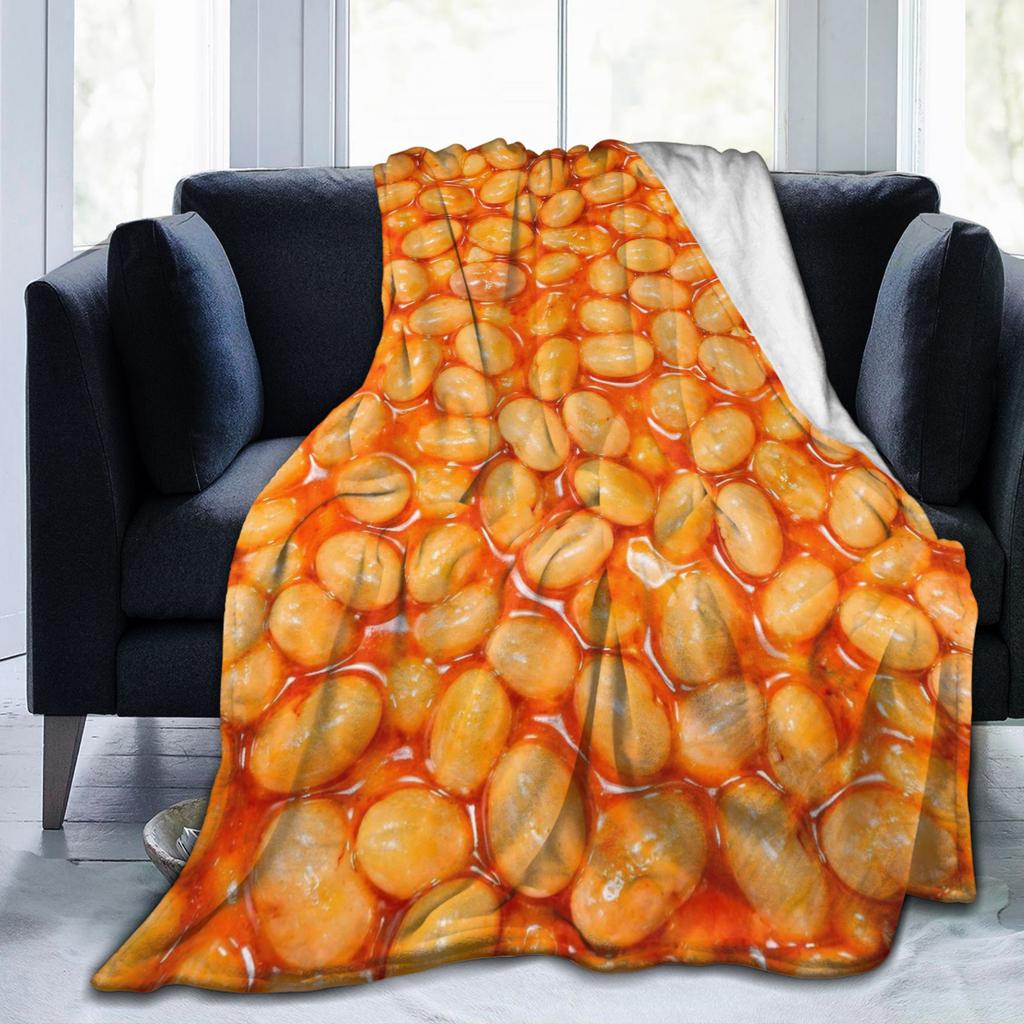 Delicious Food Pattern Soybean Paste Flannel Blanket 3D Fashion Throw Blankets for Bedspreads 200x150cm Lightweight