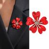 Women Brooch Flower Decor Petal Anti-slip Shoulder Bag Suit Coat Collar Hat Clothes Pin