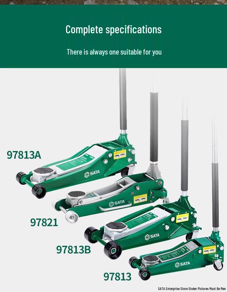 Гидравлический домкрат из алюминиевого сплава - Горизонтальный низкопрофильный, с двойным насосом, 1,5/2,5/3 метрических тонны, 97813A.