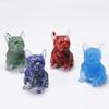 Charming Wangcai French Bulldog Figurine: Crystal Chip Stone Resin Craft
