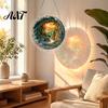 Прозрачный Акриловый Декор 7,48 Дюйма Круглый DIY Пазл Ловец Солнца, Витражный Стиль Настенное Украшение, Подарок Взрослому Водонепроницаемый Подвесной Элемент